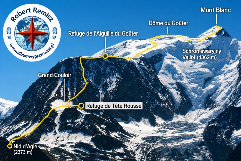 Mont Blanc droga normalna Gouter